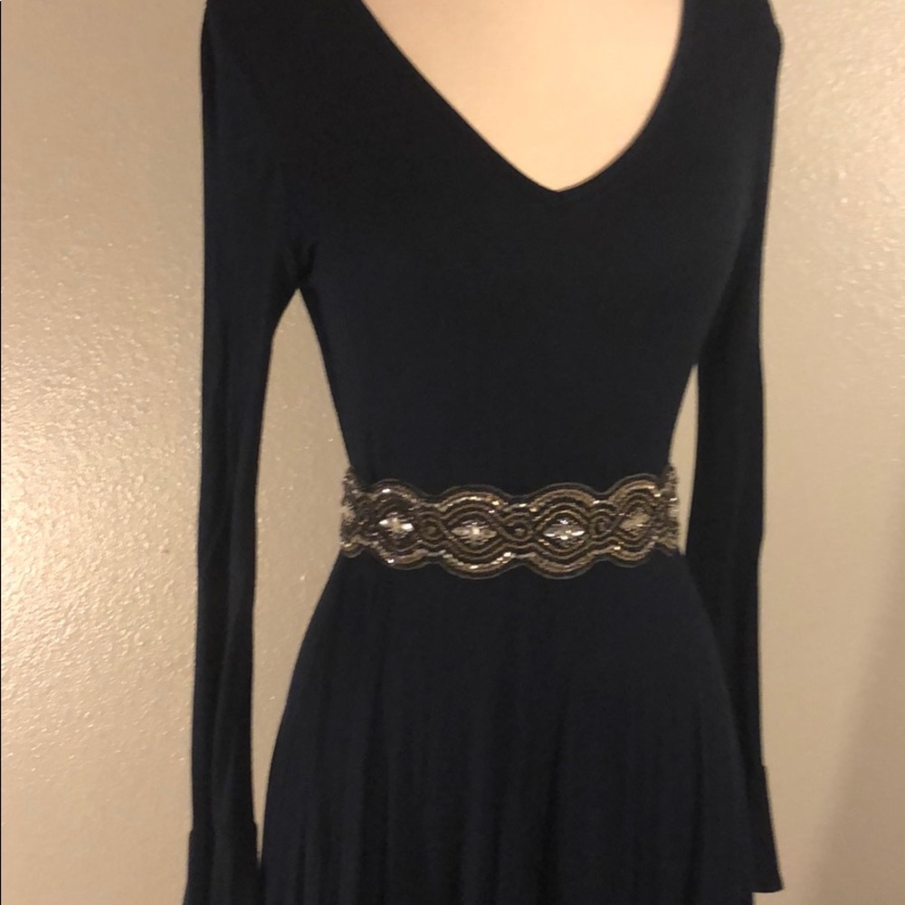 Dark Navy Cocktail Dress - Picture 6 of 7